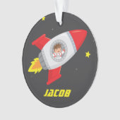 Leuke astronaut jongen raket decoratie voor in de  (voorkant)