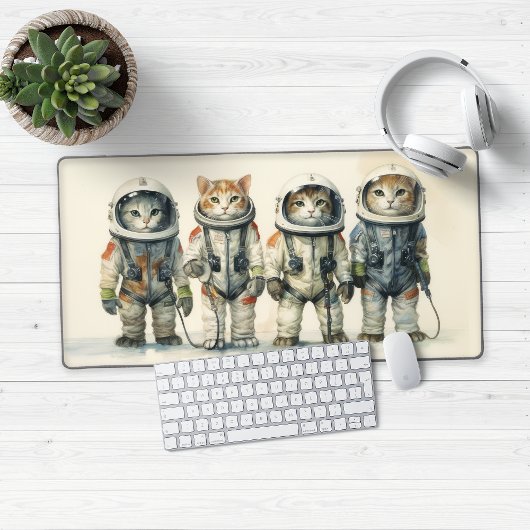 Leuke astronaut ruimte katten bureaumat