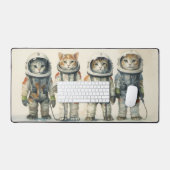 Leuke astronaut ruimte katten bureaumat (Keyboard & Muis)