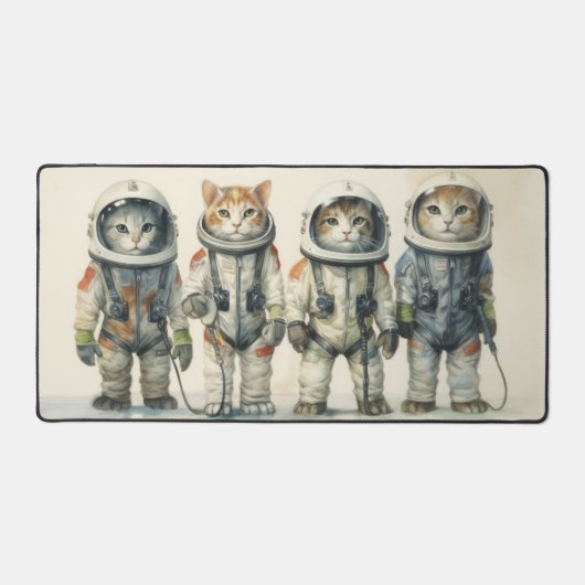 Leuke astronaut ruimte katten bureaumat (Voorkant)