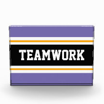 Leuke Atletische Paarse Zwart Wit TEAMWORK Strepen