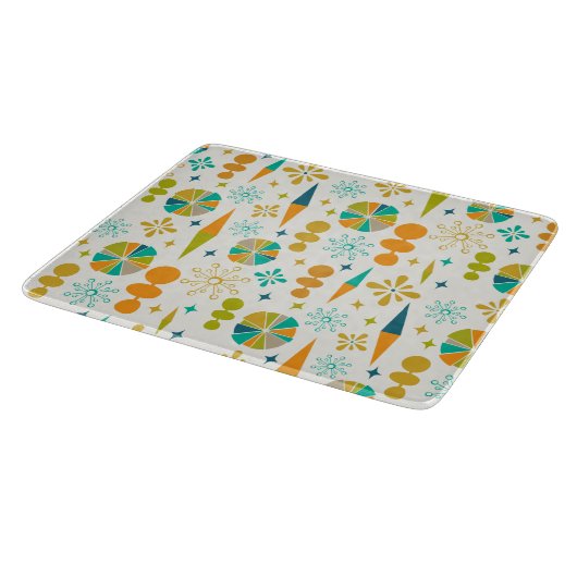 Leuke atomaire vormen Starburst Retro Midden-eeuw Snijplank (Hoek)