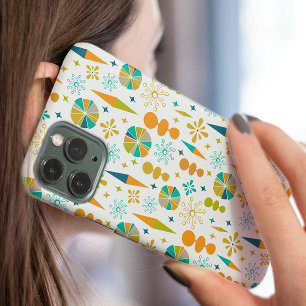 Leuke Atomic Age Retro Vormen Starburst Midden-eeu iPhone 16 Hoesje