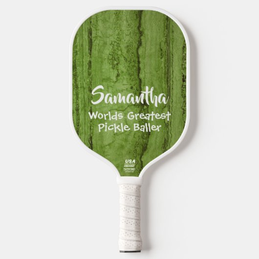 Leuke augurk groen pickleball paddle (Voorkant)