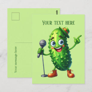 Leuke augurk liefhebbers voeg tekst toe briefkaart