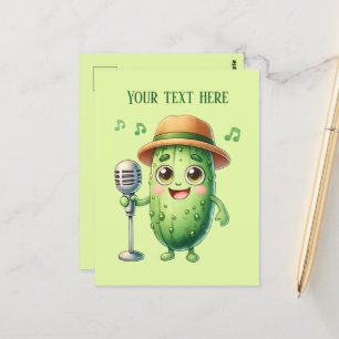 Leuke augurk liefhebbers voeg tekst toe briefkaart
