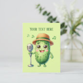 Leuke augurk liefhebbers voeg tekst toe briefkaart (Staand voorkant)
