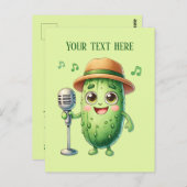 Leuke augurk liefhebbers voeg tekst toe briefkaart (Voorkant / Achterkant)