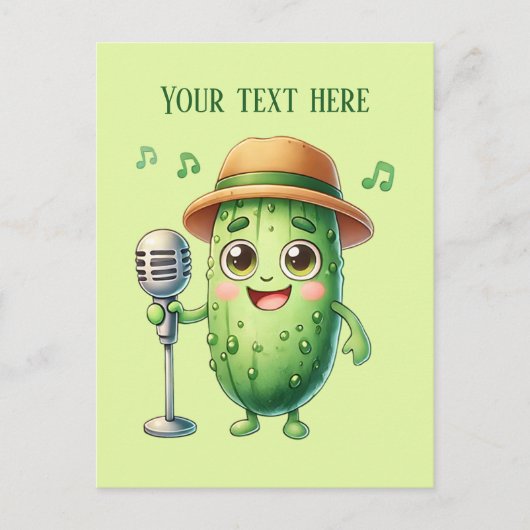 Leuke augurk liefhebbers voeg tekst toe briefkaart (Voorkant)
