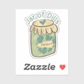 Leuke augurken in pot dillenliefhebber sticker (Vel)