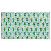 Leuke augurken spelen Pickleball op lichtblauw Kussensloop (Voorkant-Links)