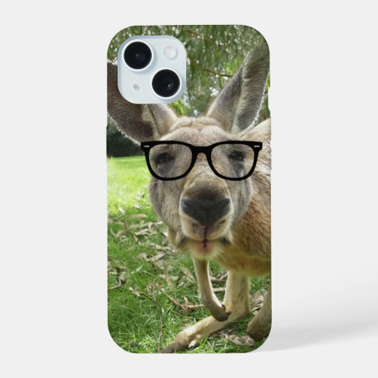 Leuke Australische kangoeroe dier humor iPhone 15 Case (Achterkant)
