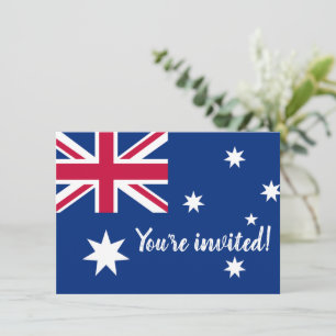 Leuke Australische vlag feest uitnodigingen