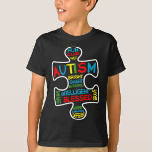 Leuke Autism Awareness Month Puzzelstuk Woorden Au T-shirt