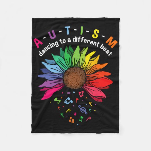 Leuke Autisme Bewustzijn Autisme Dansen  Fleece Deken (Voorkant)