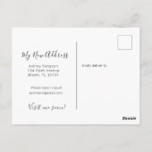 Leuke auto met bagage 'Ik ben verhuisd' Briefkaart (Achterkant)