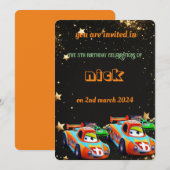 Leuke auto's verjaardag kaart (Voorkant / Achterkant)