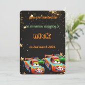 Leuke auto's verjaardag kaart (Staand voorkant)