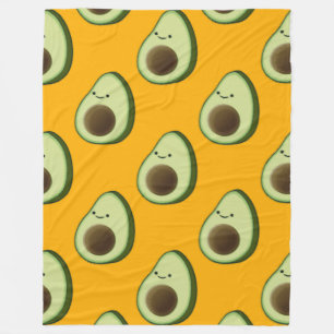 Leuke avocado Cartoon Pattern Sherpa Deken