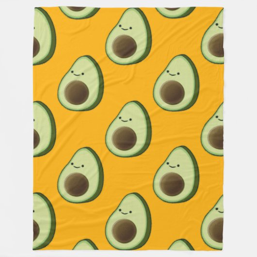 Leuke avocado Cartoon Pattern Sherpa Deken (Voorkant)