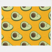 Leuke avocado Cartoon Pattern Sherpa Deken (Voorkant (Horizontaal))