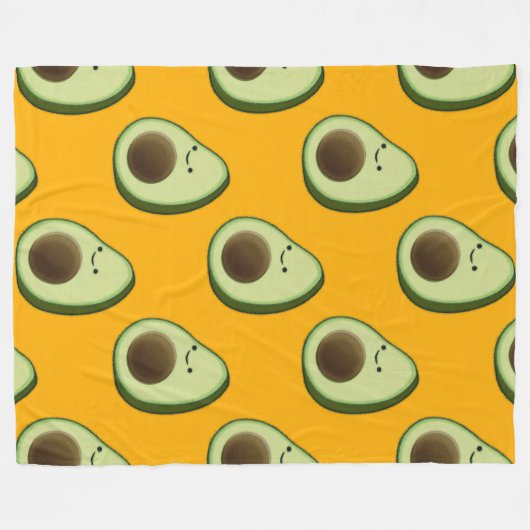 Leuke avocado Cartoon Pattern Sherpa Deken (Voorkant (Horizontaal))