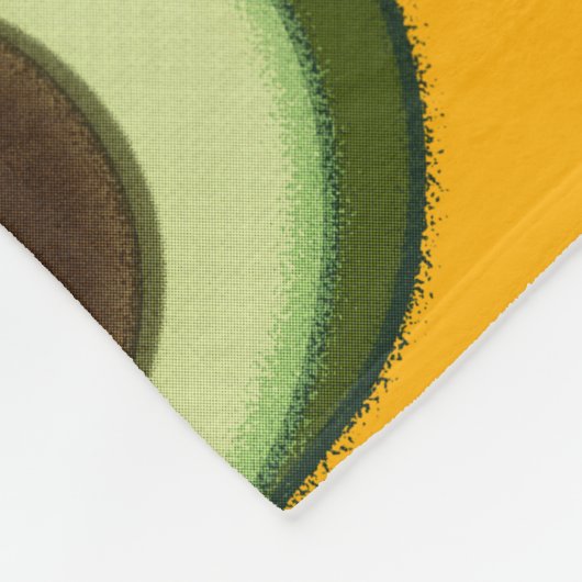 Leuke avocado Cartoon Pattern Sherpa Deken (Hoek)