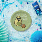 Leuke avocado, daarom kunnen we geen leuke dingen  papieren bordje (Feest)