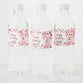 Leuke Axolotl Boba Thee Verjaardag Waterfles Label Etiket (Flessen)