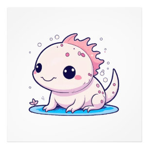 Leuke axolotl filosoof foto afdruk