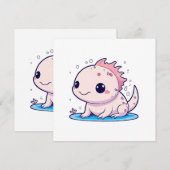 Leuke axolotl filosoof kaart (Voorkant / Achterkant)