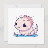 Leuke axolotl filosoof kaart (Achterkant)