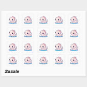 Leuke axolotl filosoof vierkante sticker (Vel)