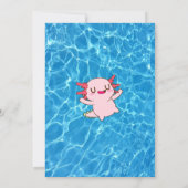 Leuke Axolotl Zomer Zwembad Party Uitnodiging (Achterkant)