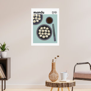 Leuke Aziatische Nieuwe Jaar Eetwaar Koreaanse Dum Poster