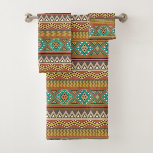 Leuke Aztec patroon nummer drie handdoek set (Insitu)