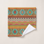 Leuke Aztec patroon nummer drie handdoek set (Wasdoekje)