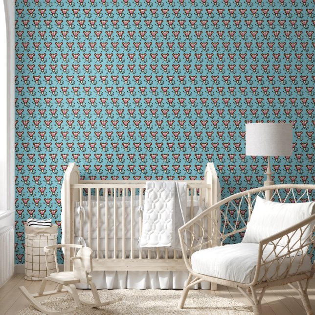 Leuke baby aap kwekerij behang (Kinderen)