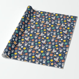 Leuke Baby-astronaut Cadeaupapier