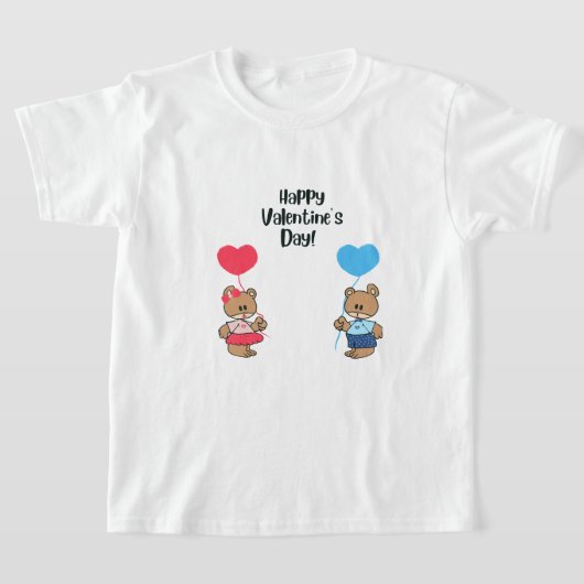 Leuke baby beren voor Valentijnsdag T-shirt (Laagn)