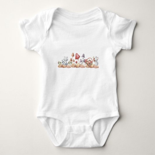 Leuke baby bosdieren romper (Voorkant)
