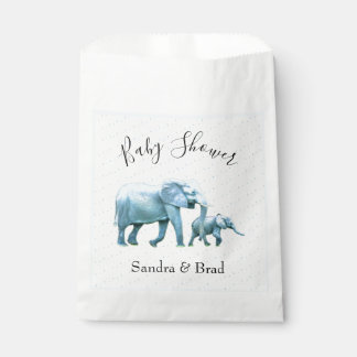 Leuke Baby boy blauw Olifanten Baby shower Bedankzakje