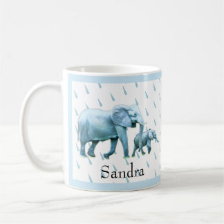 Leuke Baby boy blauw Olifanten Baby shower Koffiemok