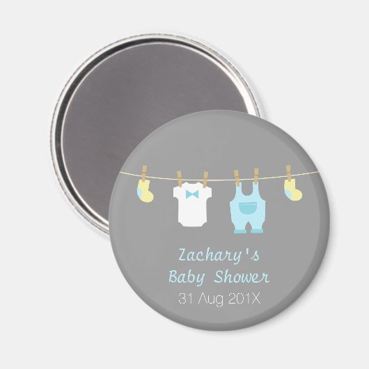 Leuke Baby Boy Douche Party Favorieten Magneet (Voorkant / Achterkant)