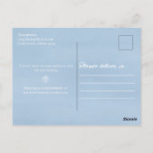 Leuke Baby Boy Whimsical Denim Blauwe Baby Kleding Briefkaart (Achterkant)