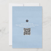 Leuke Baby Boy Whimsical Denim Blue QR-code Kaart (Achterkant)