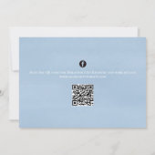 Leuke Baby Boy Whimsical Denim Blue QR-code Kaart (Achterkant)