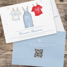 Leuke Baby Boy Whimsical Denim Blue QR-code