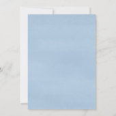 Leuke Baby Boy Whimsical Denim Blue waslijn Kaart (Achterkant)