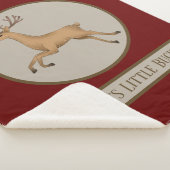 Leuke Baby Boys Little Buck Tekst toevoegen Sherpa Deken (3/4)